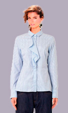 блуза с воланом планкой